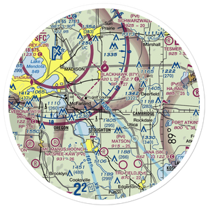 Quale Airport (87WI) VFR Sectional Sticker (30 mile)