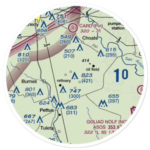 Porter Ranch Airport (87TX) VFR Sectional Sticker (20 mile)