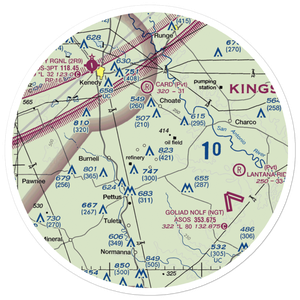 Porter Ranch Airport (87TX) VFR Sectional Sticker (30 mile)