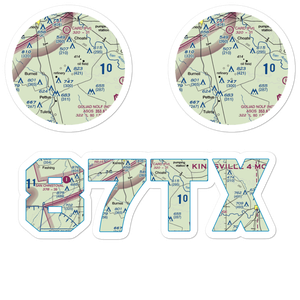 Porter Ranch Airport (87TX) VFR Sectional Sticker Pack