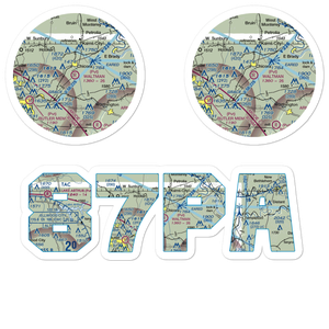 Waltman Airport (87PA) VFR Sectional Sticker Pack