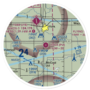 Knox Landing Airport (87NE) VFR Sectional Sticker (20 mile)