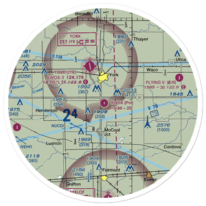 Knox Landing Airport (87NE) VFR Sectional Sticker (30 mile)