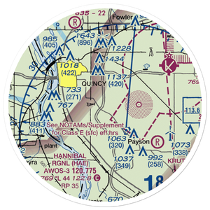 Seigfried Halfpap Airport (87IS) VFR Sectional Sticker (20 mile)