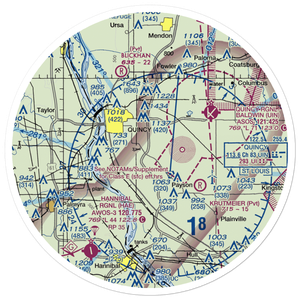 Seigfried Halfpap Airport (87IS) VFR Sectional Sticker (30 mile)