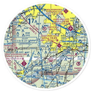 Bushby RLA Restricted Landing Area (87IL) VFR Sectional Sticker (30 mile)