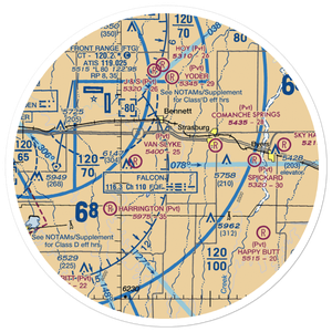 Young's Strip (87CO) VFR Sectional Sticker (30 mile)