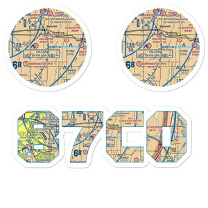 Young's Strip (87CO) VFR Sectional Sticker Pack