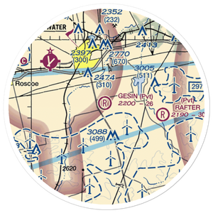 Gesin Ranches Airport (86XS) VFR Sectional Sticker (20 mile)