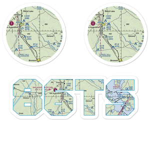 Fairway Farm Airport (86TS) VFR Sectional Sticker Pack