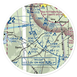 Matthews Ranch Airport (86TE) VFR Sectional Sticker (20 mile)