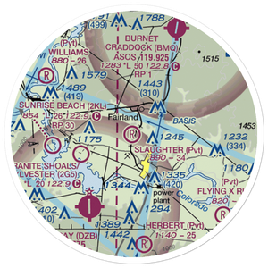 Slaughter Ranch Airport (86TA) VFR Sectional Sticker (20 mile)