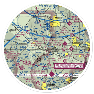 Westfield Airport (86OH) VFR Sectional Sticker (30 mile)