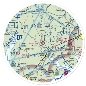 Craig Craft Airport (86NC) VFR Sectional Sticker (30 mile)
