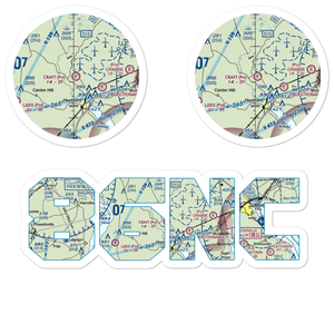 Craig Craft Airport (86NC) VFR Sectional Sticker Pack