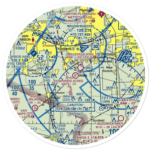 Downwind Acres Airport (86MI) VFR Sectional Sticker (30 mile)