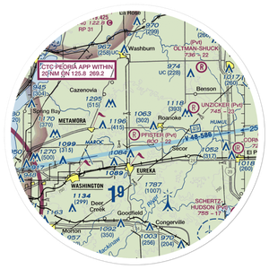 Michael Pfister Airport (86IS) VFR Sectional Sticker (30 mile)