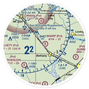 Sharp Airport (86IL) VFR Sectional Sticker (20 mile)