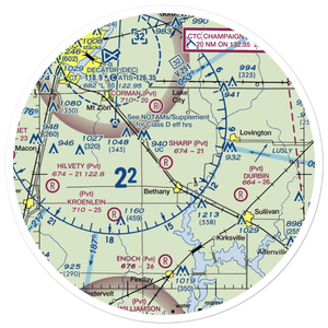 Sharp Airport (86IL) VFR Sectional Sticker (30 mile)