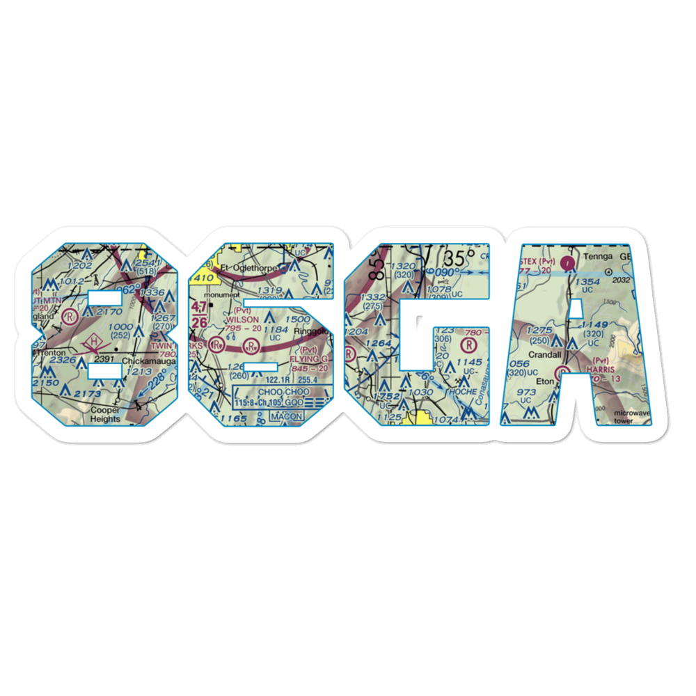 Flying G Ranch Airport (86GA) VFR Sectional Sticker 