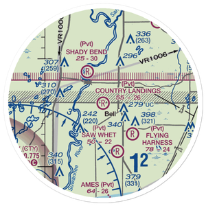 Country Landings Airport (86FD) VFR Sectional Sticker (20 mile)