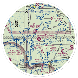 Country Landings Airport (86FD) VFR Sectional Sticker (30 mile)