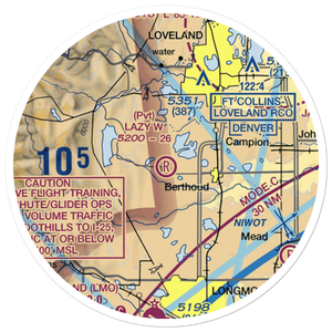 Lazy W Airport (86CO) VFR Sectional Sticker (20 mile)