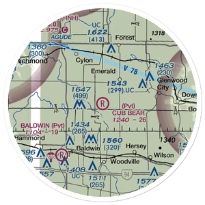 Cub Bear Airport (85WI) VFR Sectional Sticker (20 mile)