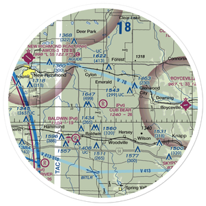 Cub Bear Airport (85WI) VFR Sectional Sticker (30 mile)