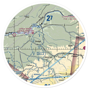 Scott Seed Farm Airport (85WA) VFR Sectional Sticker (30 mile)