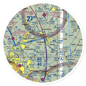 Kiski Airport (85PN) VFR Sectional Sticker (30 mile)