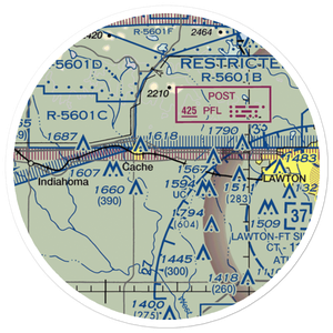 Huscher Field (85OL) VFR Sectional Sticker (20 mile)