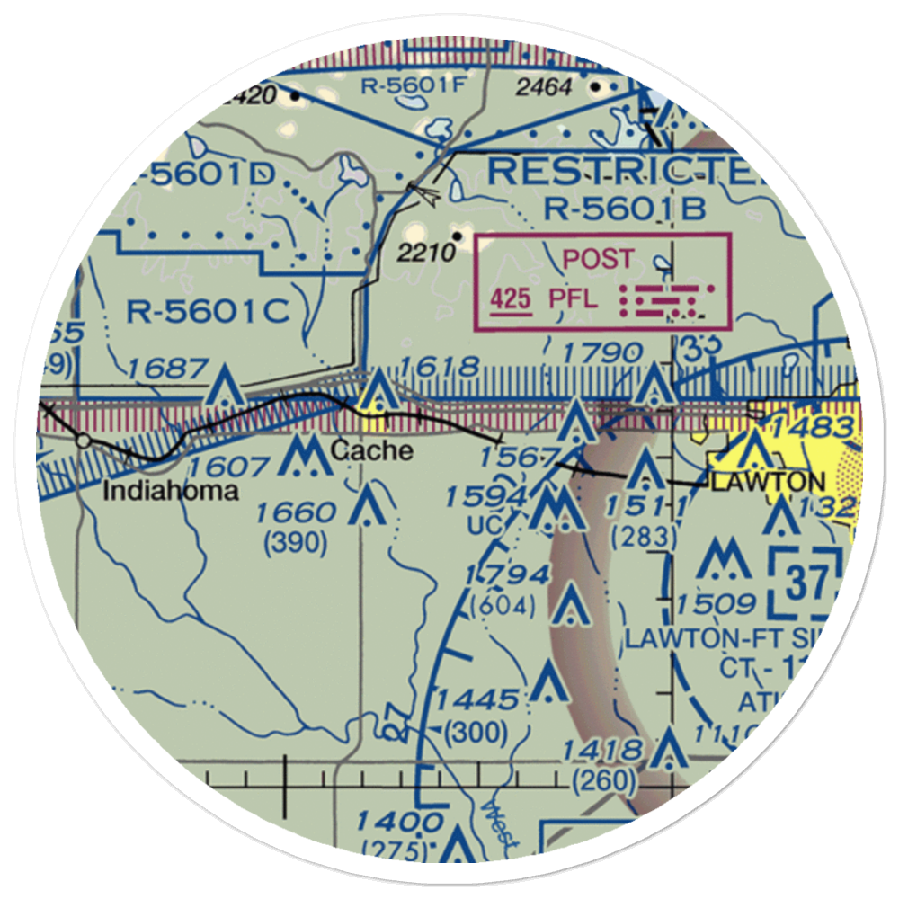 Huscher Field (85OL) VFR Sectional Sticker (20 mile) 