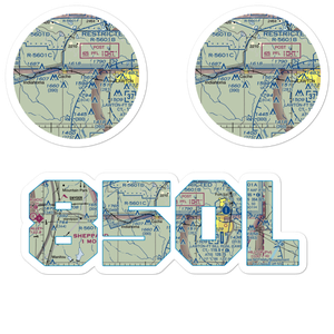 Huscher Field (85OL) VFR Sectional Sticker Pack