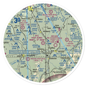 High Acres Airport (85NY) VFR Sectional Sticker (30 mile)