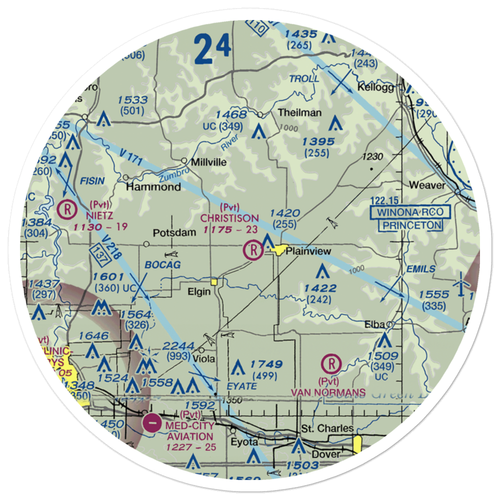 Christison Airport (85MN) VFR Sectional Sticker (30 mile) 