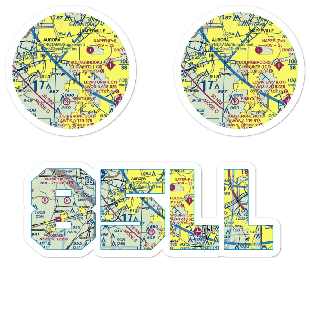Wormley Airport (85LL) VFR Sectional Sticker Pack 