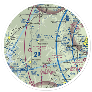 Sanders Airport (85KS) VFR Sectional Sticker (30 mile)