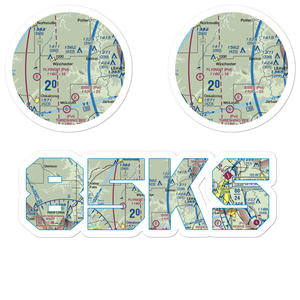 Sanders Airport (85KS) VFR Sectional Sticker Pack