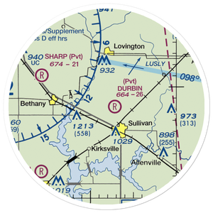 Durbin Airport (85IL) VFR Sectional Sticker (20 mile)