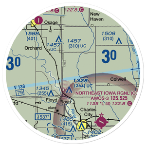 Henry Airport (85IA) VFR Sectional Sticker (20 mile)