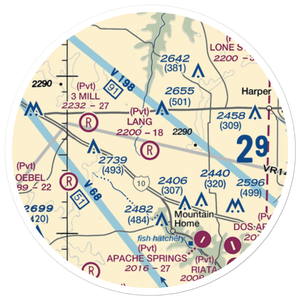 Lang Ranch Airport (84XS) VFR Sectional Sticker (20 mile)