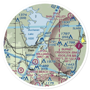 Camp Longhorn Airport (84TX) VFR Sectional Sticker (20 mile)