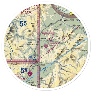 B Bar Ranch Airport (84OR) VFR Sectional Sticker (30 mile)