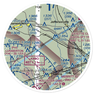 Hanshell Flying Apple Airport (84OH) VFR Sectional Sticker (20 mile)