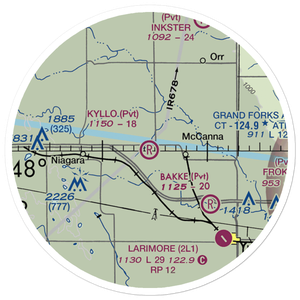 Kyllo Airport (84ND) VFR Sectional Sticker (20 mile)