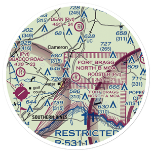 Rooster Field (84NC) VFR Sectional Sticker (20 mile)