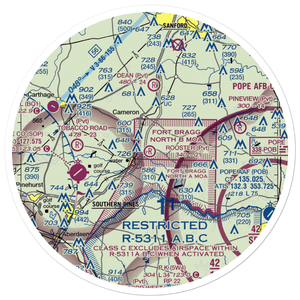 Rooster Field (84NC) VFR Sectional Sticker (30 mile)