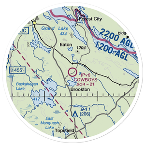 Cowboys Air Ranch Airport (84ME) VFR Sectional Sticker (20 mile)