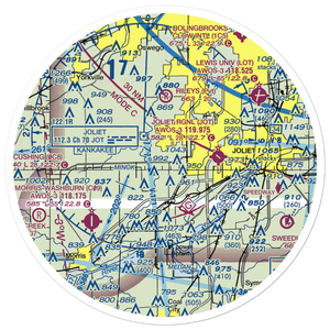 Rossi's Farm Airport (84IL) VFR Sectional Sticker (30 mile)